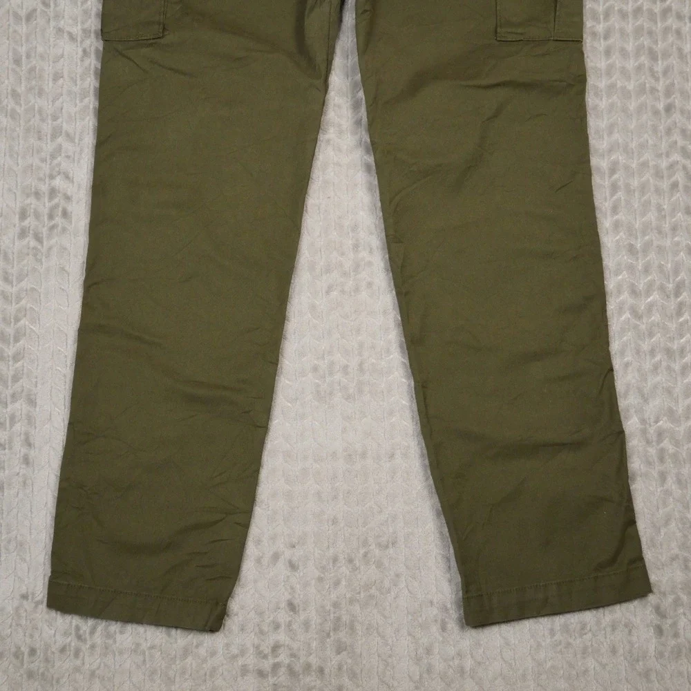 Banana Republic Cargo Pants Mens 34x36 Olive Green Lived-In Slim Straight Cotton